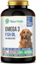 Omega 3 Fish Oil for Dogs and Cats — 1000mg Fish Oil Softgels — 280mg Omega-3s, DHA + EPA — Supports Skin & Coat — 180 S