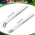Lasnten 2 Pcs Reptile Feeding Tongs, 10 Inch &10.5 Inch, Long