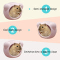 Ceramic Hamster House, Cute Animal Shaped Hamster Cave, Summer Cool Small Animal Hideout Habitat Decor for Dwarf Hamster
