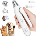 XLMCWT 2-in-1 Dog Nail Clippers with Light - Electric Pet Nail Grinder Quiet for Small Large Dogs & Cats, LED Prevent Over Cutting, USB-C Rechargeable Safety Guard Grooming Kit for Black Nails