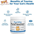 PurrVita Taurine for Cats, Pure Taurine Supplement for Cats Powder, Grade Amino Acid Supplement for Heart, Vision & Dail