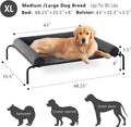 WESTERN HOME Cooling Elevated Dog Bed for Large Dogs,Outdoor Raised Dog Bed