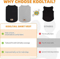 KOOLTAIL Boy Dog Clothes for Large Dogs, 2 Pack Cotton Summer Dog T Shirts UV & Insect Protection for Outdoor Camping, A