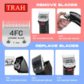 TRAH 3-3/4FC Blade Dog Grooming Clipper Replacement Blades Compatible with Andis Dog Clippers,Most A5, Wahl KM Series Cl
