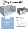 HQ4US 4LEGS Dog Litter Box Pee Pad Holder Foldable with High Walls, Large Indoor Dog Potty Toilet for Puppies,Portable f