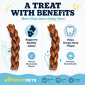 hotspot pets Braided Bully Sticks for Dogs -6 Inch Stix (10 Pack) Premium All Natural Long Lasting, Low Odor, Twisted Be