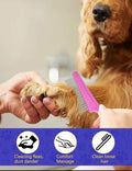CAPHONT Flea Comb for Cats with Handle, 4 Pcs Flea Brush Tear Stain Comb Grooming Face and Matted Hair Paws Pet Lice Com