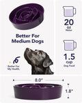 LE TAUCI Dog Bowls Slow Feeder Ceramic, 1.5 Cup Slow Feeding Bowl for Small and Medium Breed, Puzzle Dog Food Bowl for F