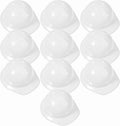 ABOOFAN 10 Pcs Mini Construction Hat White Plastic Mini Helmet