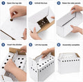 HiBi 12 Pack Small Animal Cardboard Carriers, 11 x 6 x 8 in, White