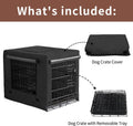 DONORO Dog Crates for Small Size Dogs Indoor Double Door Dog Kennels & Houses for Puppy and Cats, Collapsible Metal Cont