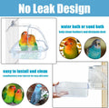 WQY GroceryShop Bird Bath for Cage, Plastic Water Bowl Feeder for Pet Birds, Parrot Bathtub with Hanging Hooks for Little Bird Parrots Spacious Parakeets Portable Shower for Most Birdcage