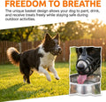 Breathable Basket Dog Muzzle for Large Breeds | Adjustable Mask with Reflective Straps | Allows Drinking & Treat Feeding