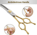 Dog Grooming Scissors,7.0'' Pet Curved Chunkers Shears