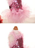 Fashion Sweet Puppy Dog Blingbling Princess Skirt Pet Dog Lace Cake Camisole Tutu Dress Pink Medium
