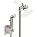 Dog Shower Attachment Metal, YDmeet Pet Shower Attachment for Fast and Clean Pet Bathing and Dog Washing, Brass Shower diverter, Adjustable Pet Shower Sprayer, 8 ft Hose and Shower Holder, Brushed