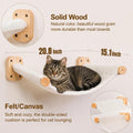 Cat Wall Hammock with Floating Hammock, 2 Four-Step Ladders & 1 Flat Shelf