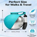 2 in 1 Portable Tumbler for Dogs, 2026 New 10Oz Stainless Steel Dog Water Bottle with Silicone Foldable Bowl, Leak-Proof 2 in 1 Portable Small Dog Water Bottle