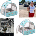 Bird Carrier, Portable Small Bird Parrot Parakeet Carrier with Standing Perch and Mat, Side Access Window Collapsible