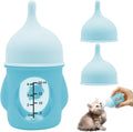 Pet Feeder Bottle Kitten Bottle Anti Choking Design(Blue,20 ml)