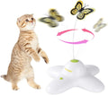 AFP Interactive Cat Toy, Butter-Fly Interactive for Indoor Cats, Flutter Bug Cat Toys, Flutter Rotating Kitten Toys with