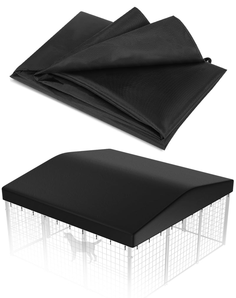Outdoor Dog Kennel Cover, 600D Waterproof UV-Resistant Dog Enclosure Cover Replacement for 10x10ft Crate Outside