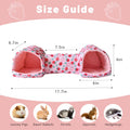 Guinea Pig Hideout Tunnel，Hamster Bed Small Animal Hideaway Tube House for Rat Mice Parrot Chinchilla Hedgehog Flying Sq