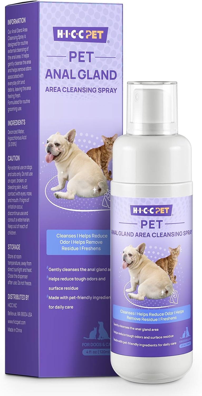 HICC PET Anal Area External Cleaning Spray for Dogs & Cats
