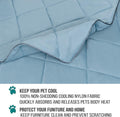 PetAmi Premium Cooling Dog Blanket | Lightweight Fluffy Pet Throw Blanket Bed Cover for Dogs, Cat, Puppies | Pet Blanket Furniture Protector Couch Sofa | Reversible Fuzzy Cozy | 29x40, Dusty Blue