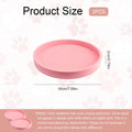 Pet Food Mat, 2 Pack 7" x 7" Non-Slip Pink Silicone Feeding Mats
