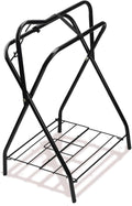 Saddle Rack Portable Folding Horse Saddle Stand for English and Western Saddles,28" L x 19" W x 37.5" H,Black