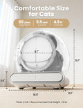 Self Cleaning Litter Box, Integrated Safety Automatic Cat Litter Box Self Cleaning 65L+9L for Multiple Cats, App Control