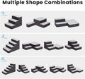 Garnpet 4-Step Adjustable Dog Stairs for Beds, Dog Steps for Small Dogs and Cats, Foldable Pet Stairs for Bed Climbing, 