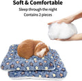 Amakunft 2 Pcs Guinea Pig Bed Mat Washable, Rabbit Winter Bed Pad for Indoor, Warm Small Animal Bed Mattres, Fleece Slee