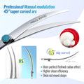 Fenice Professional Grooming Curved Shear: 45 Degree Super Curves Scissors for Dogs 7.5" Big Arc Curved Shears Made Of Japanese 440C Stainless Steel