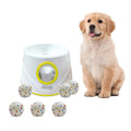 Mloowa Automatic Ball Launcher for Dogs ，The Upgraded Ball Thrower Adjustable Distance 20-45ft Including 6 PCS 2.3-inch Sized ETPU Balls, Interactive Dog Toys Suitable for Small to Medium Sized Dogs