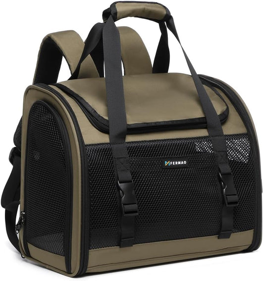 Cat Carrier Backpack for Small Medium Large Cats Airline Approved Pet Carrier Backpack for Small Dogs, Hiking & Travel, 