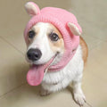 Dog Ear Muffs Noise Protection Knitted Hats Pet Neck Ear Warmer for Winter Knitted Cap for Anxiety Calm Down for Dog Cat