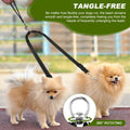 Double Dog Leash, 360° Swivel No Tangl-e Bungee Walking Training Leashes, Comfortable Shock Absorbing Reflective Bungee 