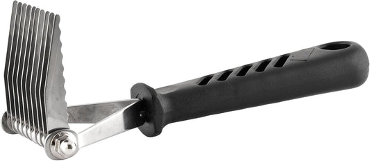 Jeffers Pet Dematting Rake for Dogs & Cats – Serrated Blades for Mats, Tangles, Shedding, Thick Undercoat – Grooming Too