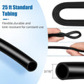 AQUANEAT 50 Feet Aquarium Airline Tubing, Standard 3/16" Tubing for Fish Tank Air Pump (Black)