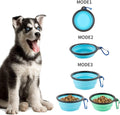 Collapsible Dog Bowls, Travel Dog Cat Water Bowl Portable Foldable Food Dishes with Carabiner Clip for Traveling, Hiking