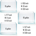 6 Gallon Rimless Aquarium Fish Tank, Ultra-Clear Nano Glass Rectangular Fish Tank L15.7＂×W9.05＂×H9.8＂ Thickness 6mm Glas