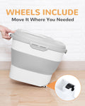 DDMOMMY 30-35 Lbs Dog Food Storage Container Collapsible Dog Food Container with Airtight Lids, Wheels, Scoop and 2pcs Food Storage Containers, Large Pet food storage for Dog, Cat