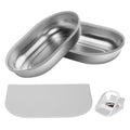 Stainless Steel Bowl for Automatic Microchip Cat Pet Feeder, Design for Keeping Food Fresh and Reducing Odor, 2 Pcs+1 Grey Mat