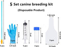 DIELLY 5 Set AI Artificial Insemination Dog Breeding Kit, Canine Breeding Kit, Dog Insemination Breeder Kit, Disposable Canine Artificial Insemination, Canine Breeding Supplies (7.87 inch) S