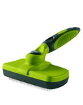 PEIYATA Self Cleaning Shedding Brush - Skin Friendly Grooming Tool for Dogs, Cats, and Puppies, Deshedding and Hair Removal for Long and Short Haired Pets (Green)