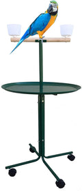Large 47" Green Metal Base Parrot Bird Cage African Grey Macaw Cockatoo Play Metal T-Stand (Green)