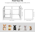 Clear Acrylic Dog Play Pen Indoor Pet Enclosure for Small Dogs & Cats, Outdoor Use with Door, Easy Assemble & Cleaning