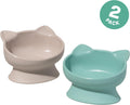 Kitty City Elevated Cat Bowls (Set of 2), Whisker-Friendly Raised Cat Food & Water Dishes, Modern Pedestal Design, Dishw